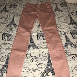 Pink shiny pants